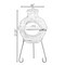 Beige Outdoor Clay Chiminea Barbecue Firepit Accent Design Charcoal Burning Fire Pit with Sturdy Metal Stand, Barbecue, Cocktail Party, Family Gathering, Cozy Nights Fire Pit